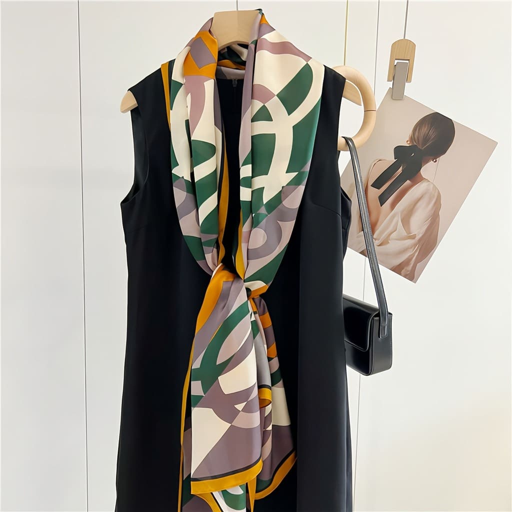 MaraSilk Pure Mulberry Silk Scarf - Oblong Georgette MS595