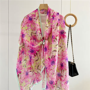 MaraSilk Pure Mulberry Silk Scarf - Oblong Georgette MS595