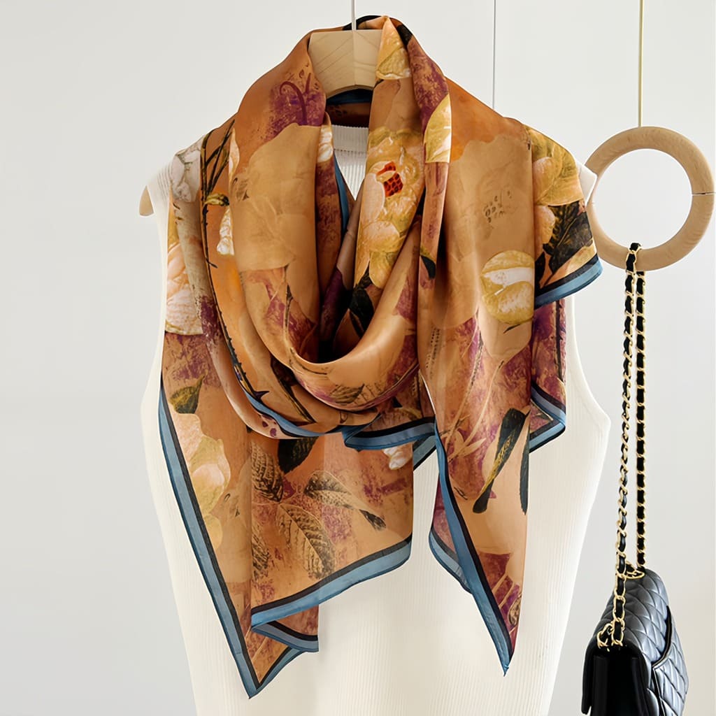 MaraSilk Pure Mulberry Silk Scarf - Oblong Georgette MS595