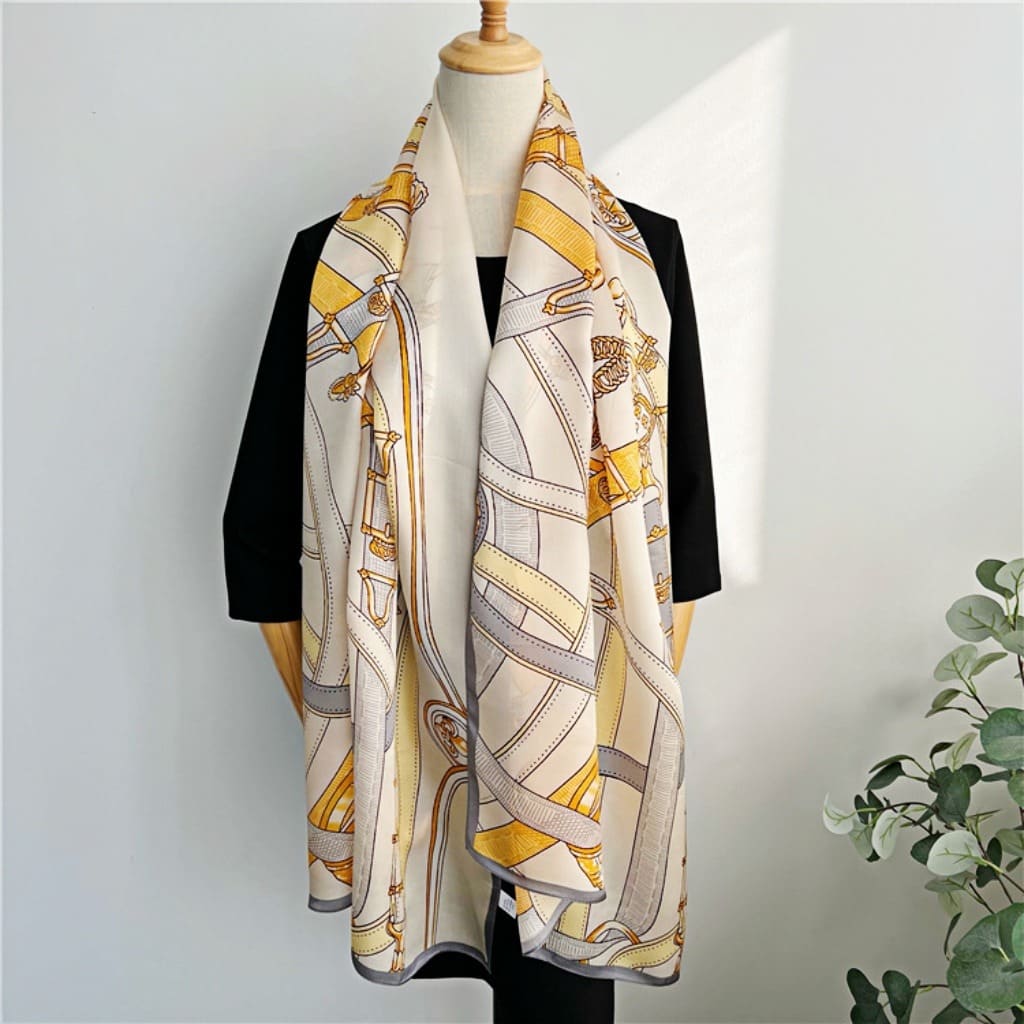 MaraSilk Pure Mulberry Silk Scarf - Oblong Georgette MS596