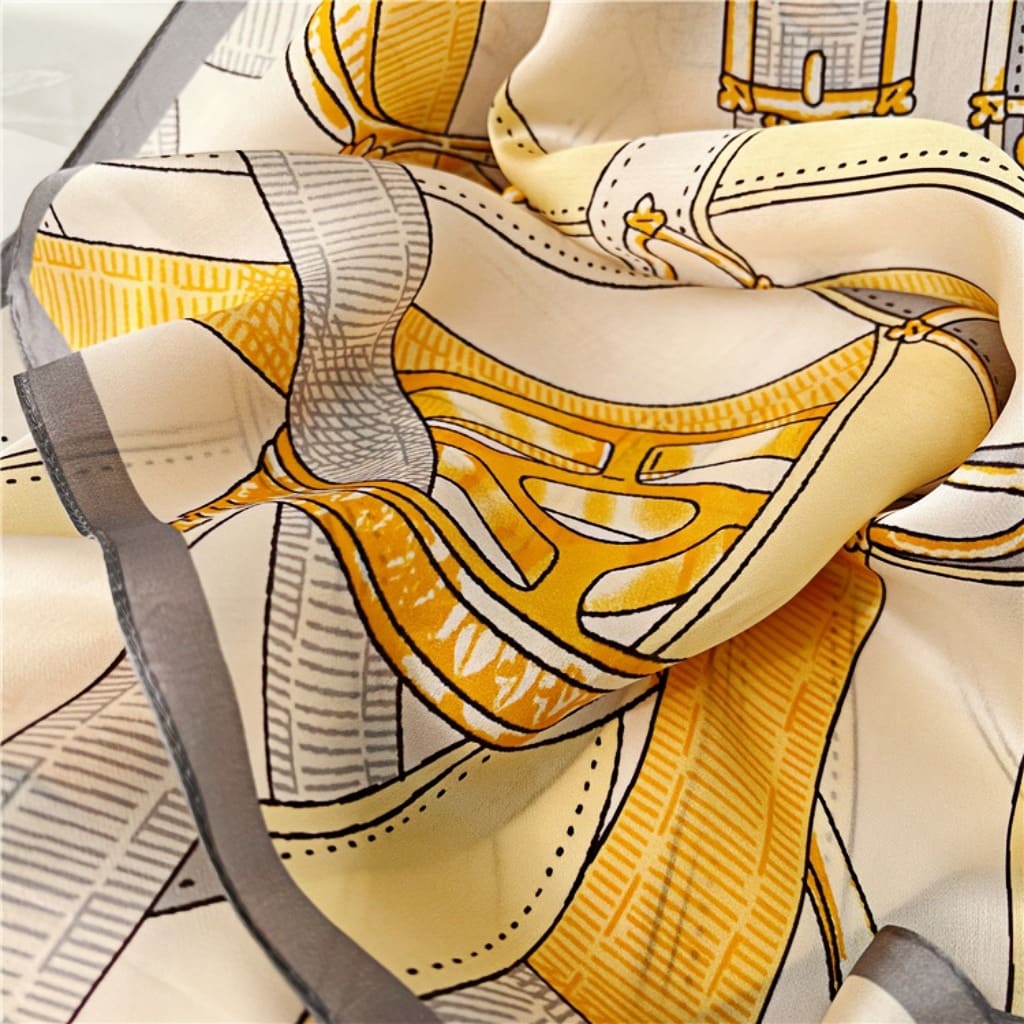 MaraSilk Pure Mulberry Silk Scarf - Oblong Georgette MS596