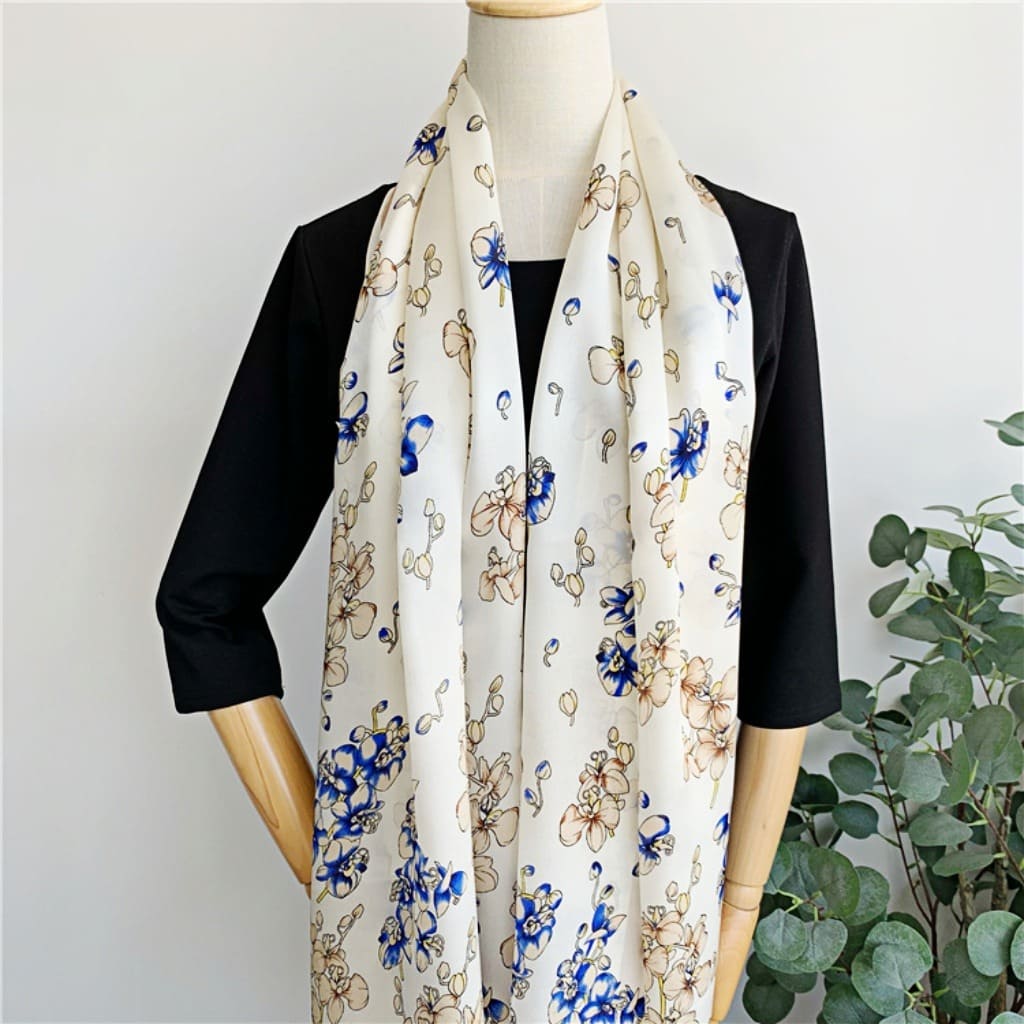 MaraSilk Pure Mulberry Silk Scarf - Oblong Georgette MS597