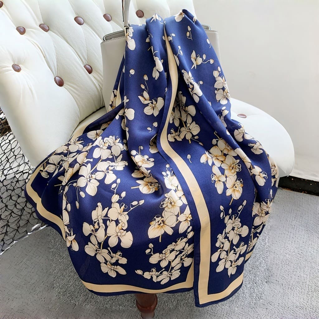 MaraSilk Pure Mulberry Silk Scarf - Oblong Georgette MS597