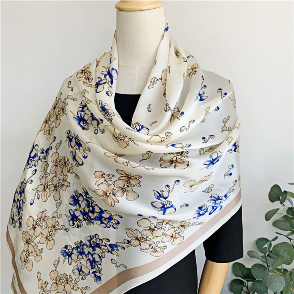 MaraSilk Pure Mulberry Silk Scarf - Oblong Georgette MS597