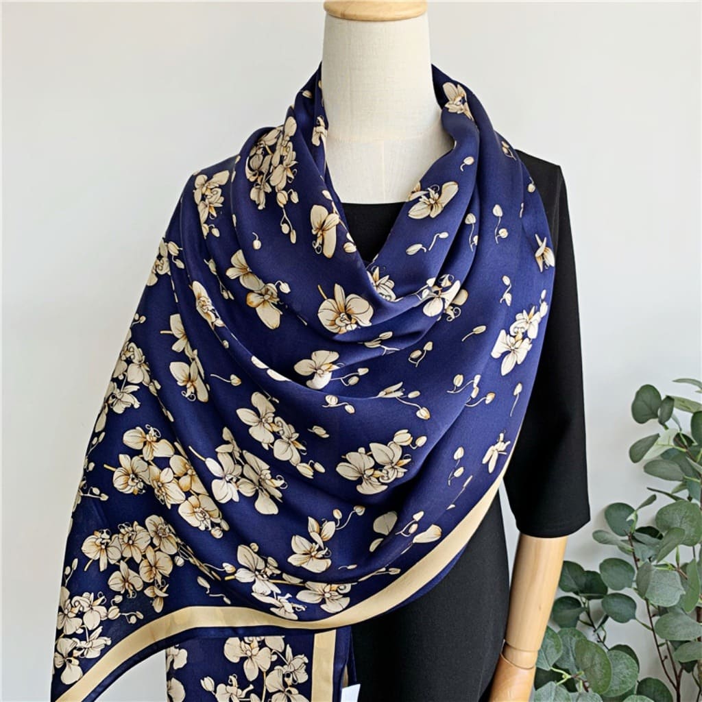 MaraSilk Pure Mulberry Silk Scarf - Oblong Georgette MS597