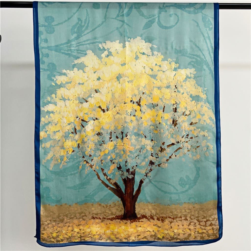 MaraSilk Pure Mulberry Silk Scarf - Oblong Georgette MS598