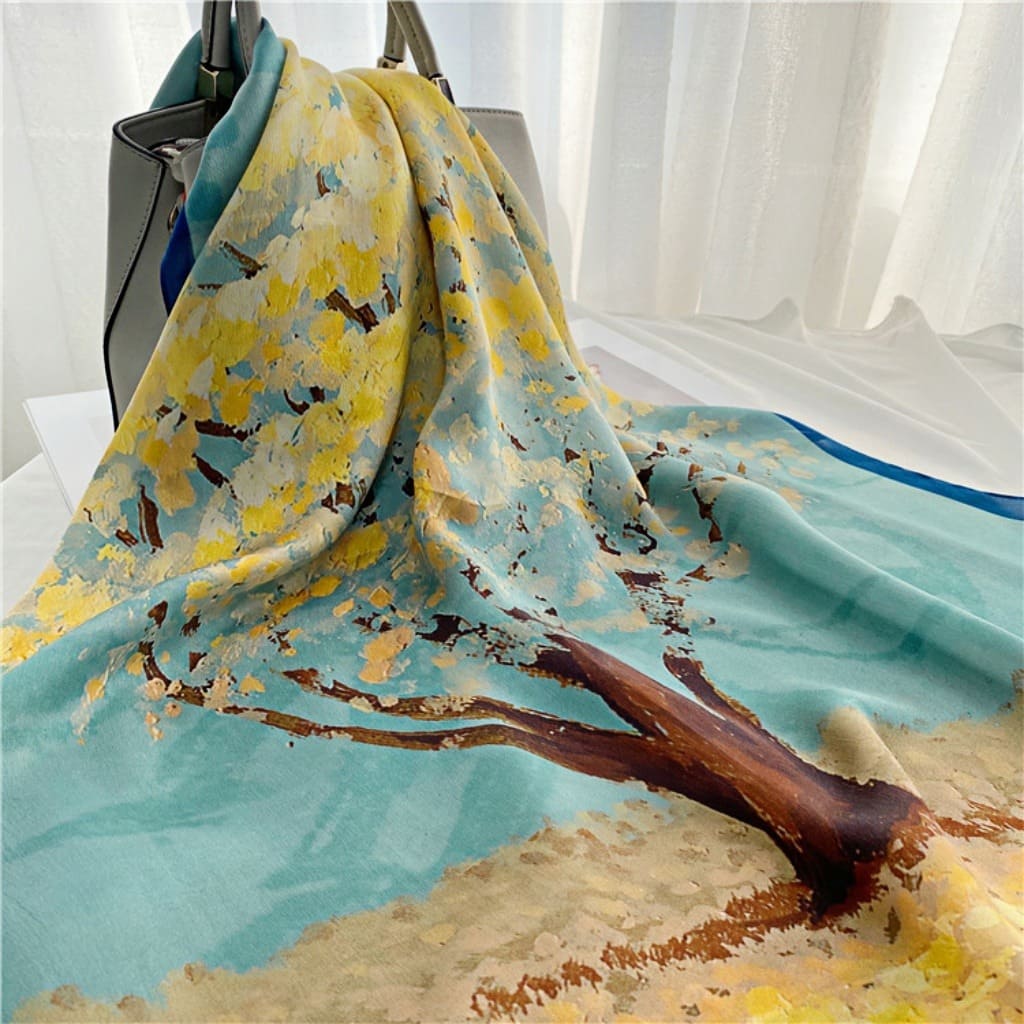 MaraSilk Pure Mulberry Silk Scarf - Oblong Georgette MS598