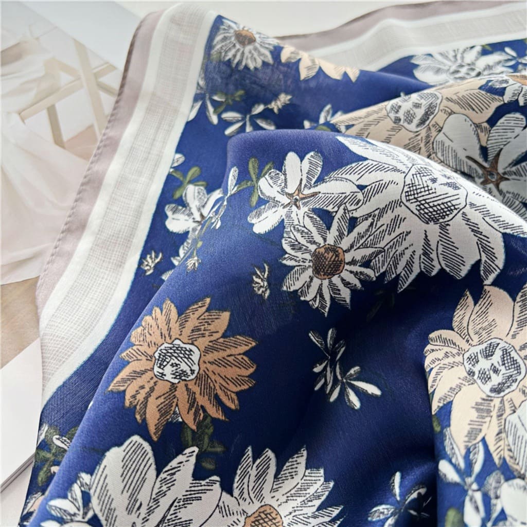 MaraSilk Pure Mulberry Silk Scarf - Oblong Georgette MS600