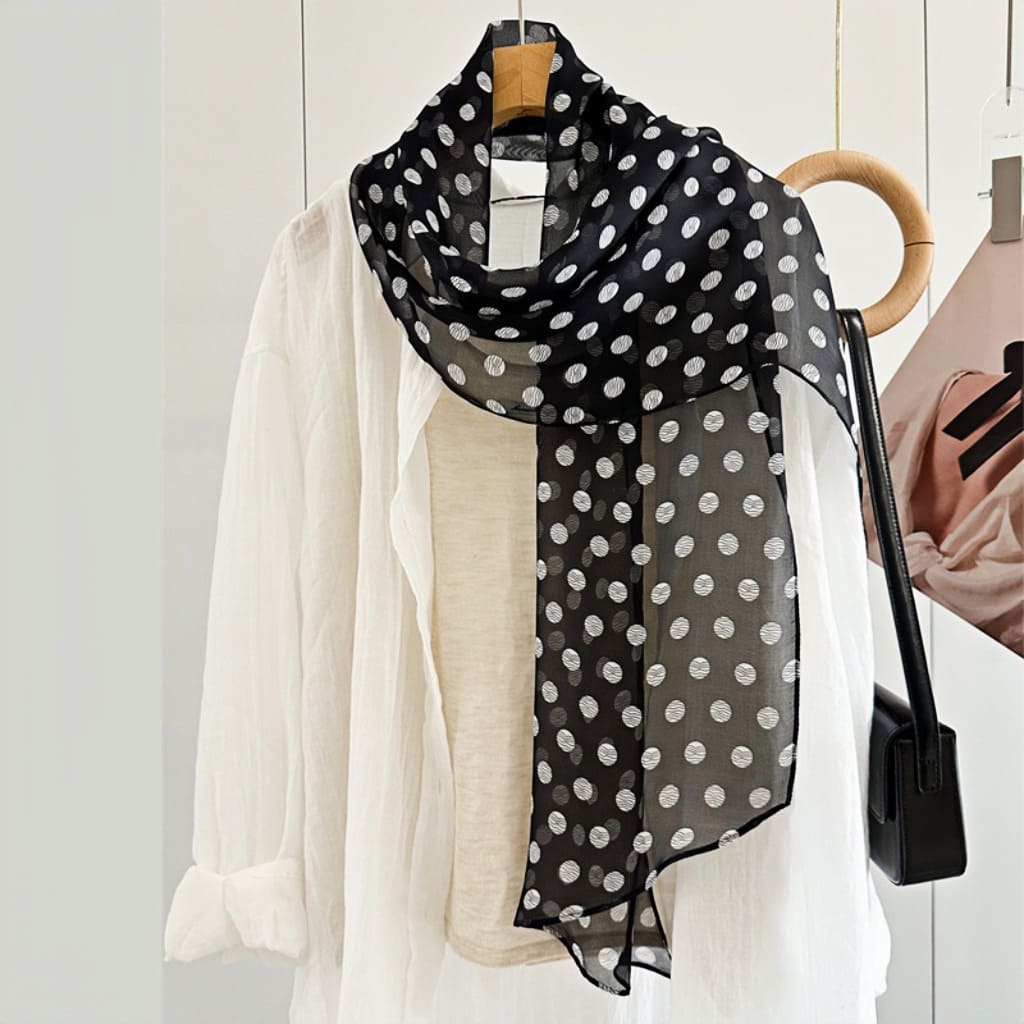 MaraSilk Pure Mulberry Silk Scarf - Oblong Georgette MS633