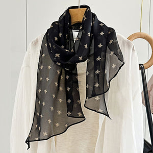 MaraSilk Pure Mulberry Silk Scarf - Oblong Georgette MS633