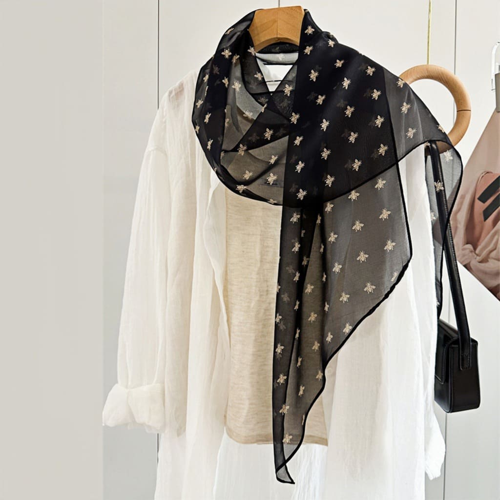 MaraSilk Pure Mulberry Silk Scarf - Oblong Georgette MS633