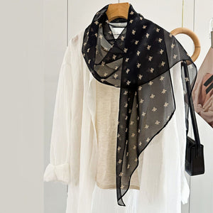 MaraSilk Pure Mulberry Silk Scarf - Oblong Georgette MS633