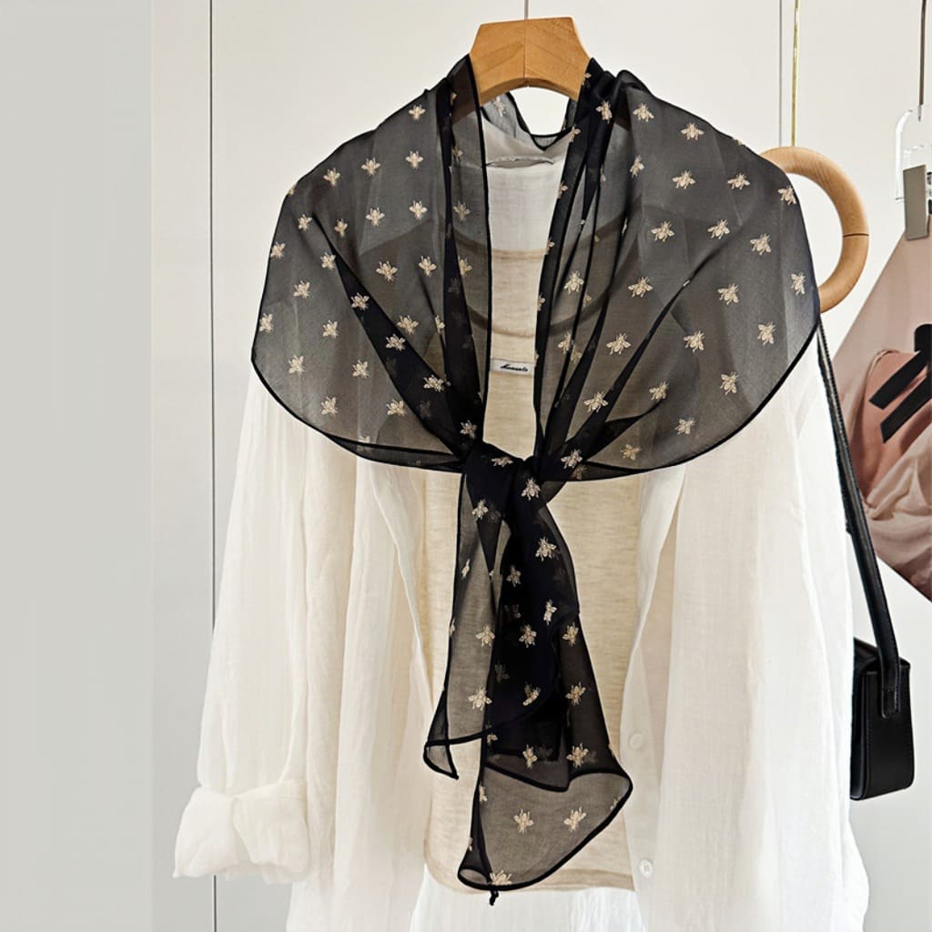 MaraSilk Pure Mulberry Silk Scarf - Oblong Georgette MS633