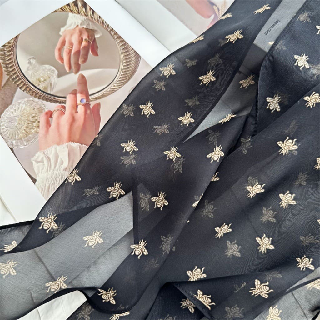 MaraSilk Pure Mulberry Silk Scarf - Oblong Georgette MS637