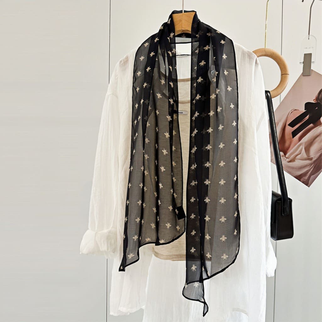 MaraSilk Pure Mulberry Silk Scarf - Oblong Georgette MS637