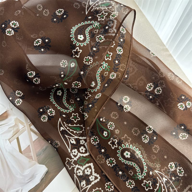MaraSilk Pure Mulberry Silk Scarf - Oblong Georgette MS969