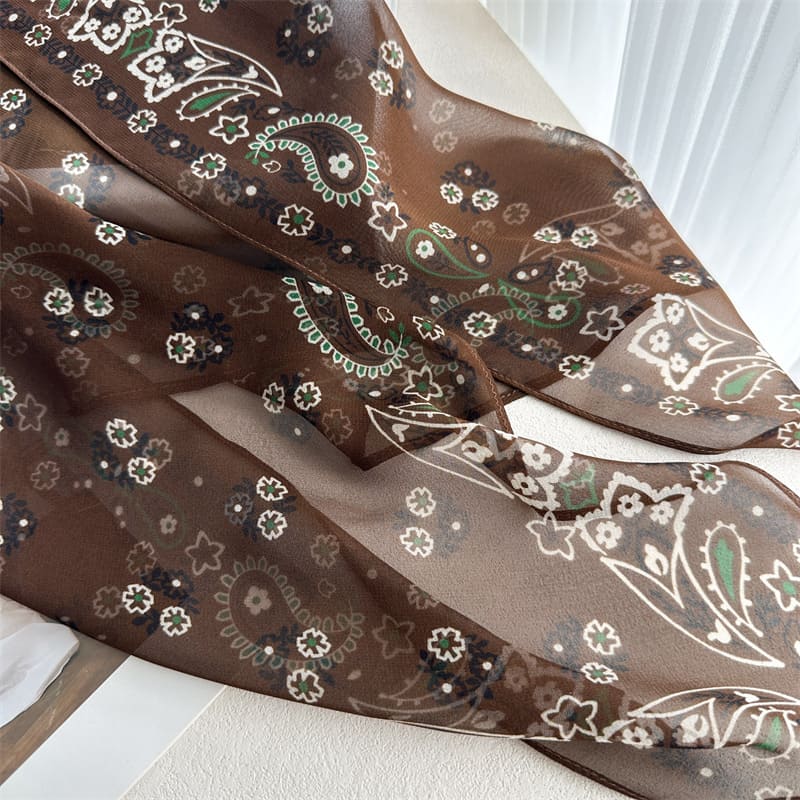 MaraSilk Pure Mulberry Silk Scarf - Oblong Georgette MS969