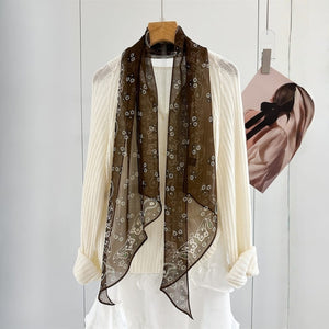 MaraSilk Pure Mulberry Silk Scarf - Oblong Georgette MS969