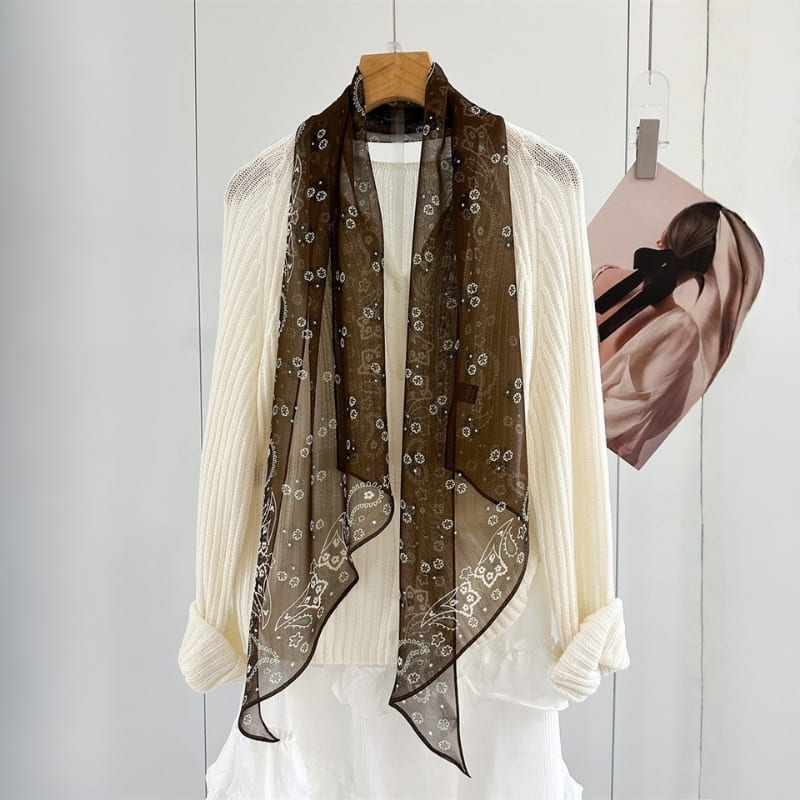 MaraSilk Pure Mulberry Silk Scarf - Oblong Georgette MS969