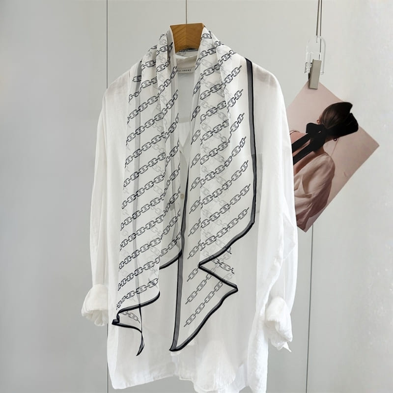 MaraSilk Pure Mulberry Silk Scarf - Oblong Georgette MS970