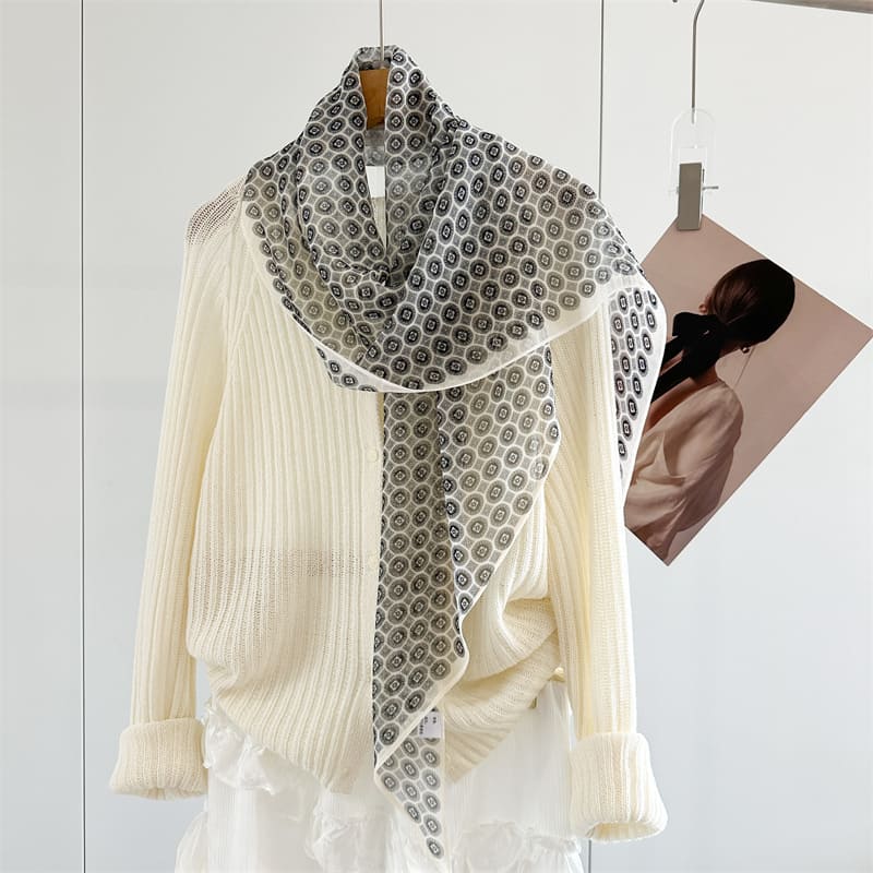 MaraSilk Pure Mulberry Silk Scarf - Oblong Georgette MS980 63" x 12" MS98001