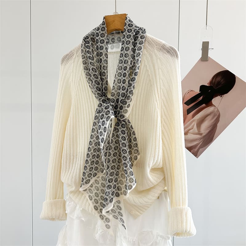 MaraSilk Pure Mulberry Silk Scarf - Oblong Georgette MS980