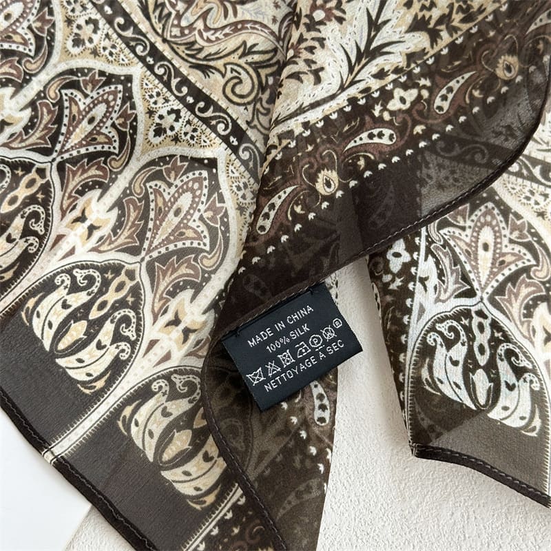 MaraSilk Pure Mulberry Silk Scarf - Oblong Georgette MS996