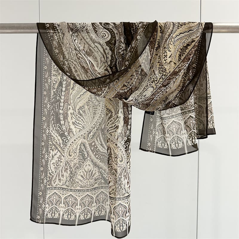 MaraSilk Pure Mulberry Silk Scarf - Oblong Georgette MS996 55" x 17" MS99601