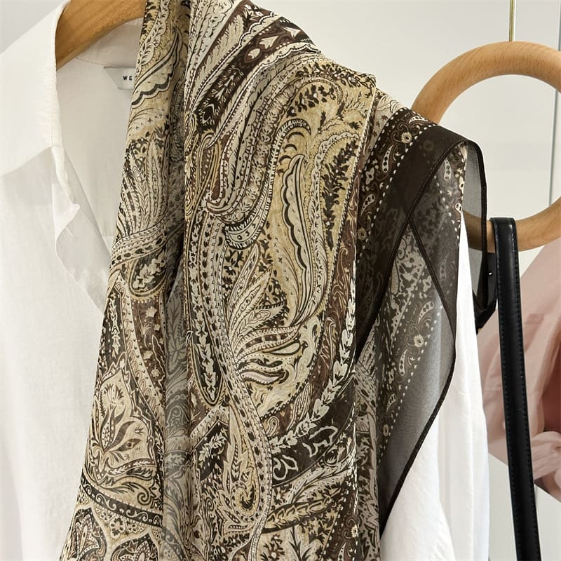 MaraSilk Pure Mulberry Silk Scarf - Oblong Georgette MS996