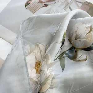 MaraSilk Pure Mulberry Silk Scarf - Oblong Jacquard Satin MS638