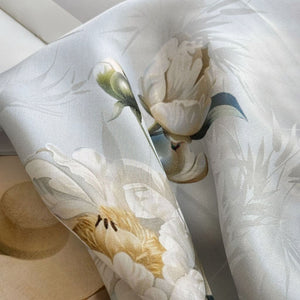 MaraSilk Pure Mulberry Silk Scarf - Oblong Jacquard Satin MS638