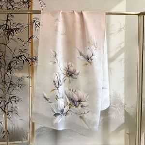 MaraSilk Pure Mulberry Silk Scarf - Oblong Jacquard Satin MS638 66" x 21" MS63802