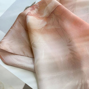 MaraSilk Pure Mulberry Silk Scarf - Oblong Jacquard Satin MS638