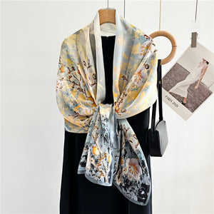 MaraSilk Pure Mulberry Silk Scarf - Oblong Satin Stripe MS632