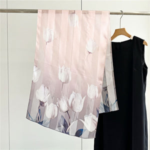 MaraSilk Pure Mulberry Silk Scarf - Oblong Satin Stripe MS632 66" x 21" MS63203