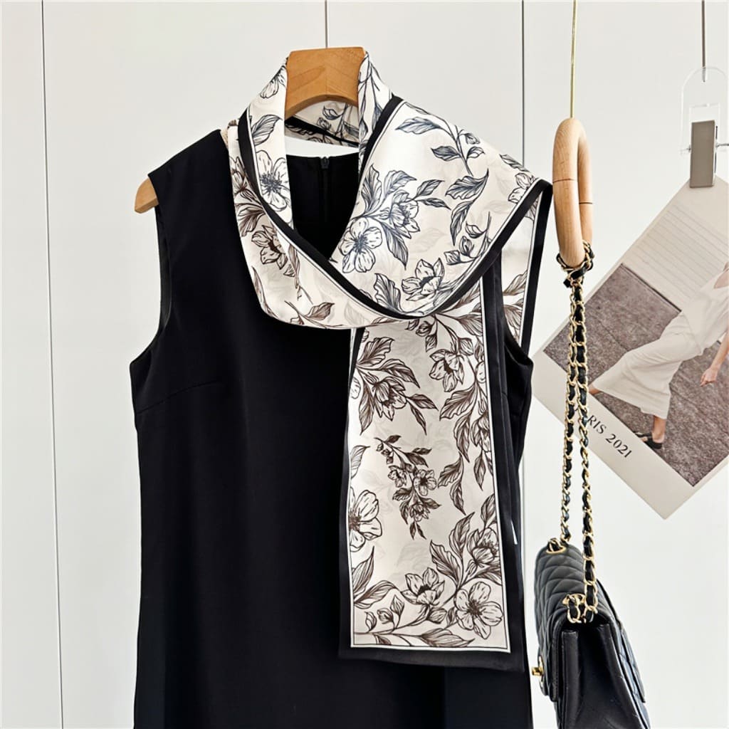 MaraSilk Pure Mulberry Silk Scarf - Ribbon Satin MS643