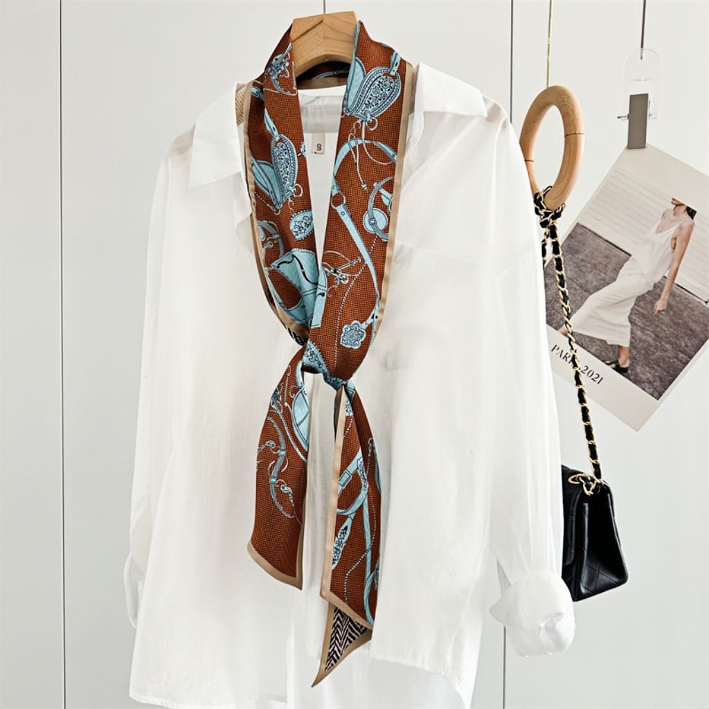 MaraSilk Pure Mulberry Silk Scarf - Ribbon Satin MS643