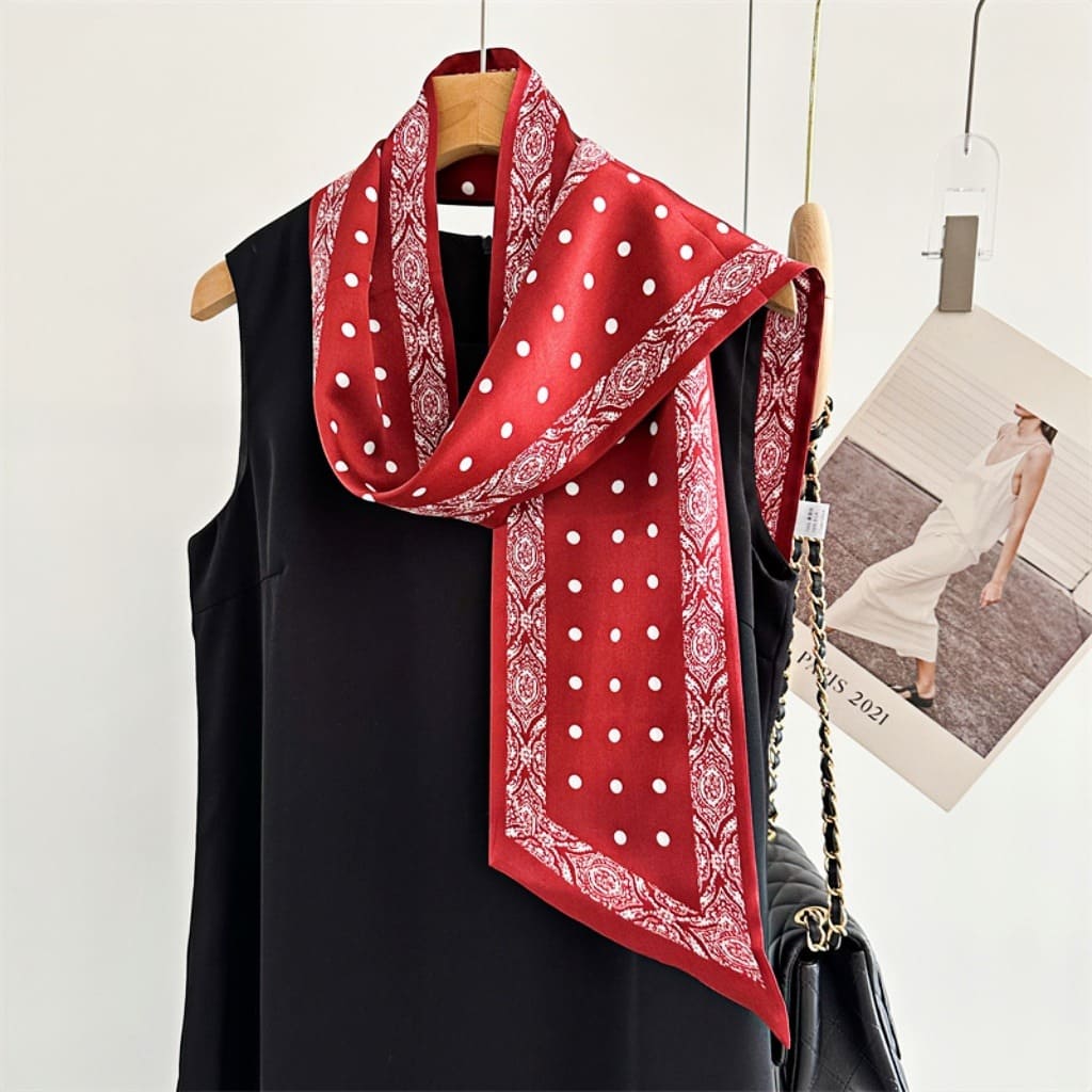 MaraSilk Pure Mulberry Silk Scarf - Ribbon Satin MS643