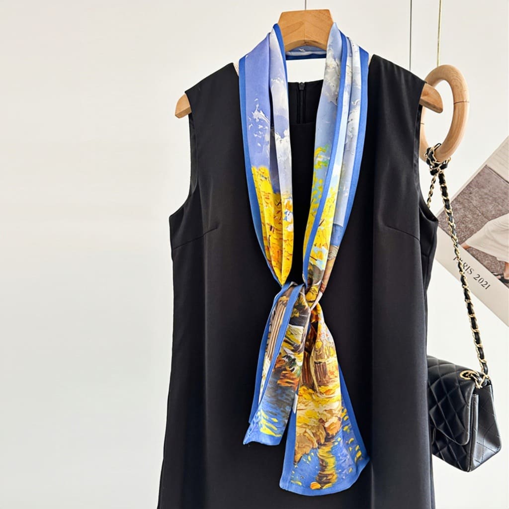 MaraSilk Pure Mulberry Silk Scarf - Ribbon Satin MS643