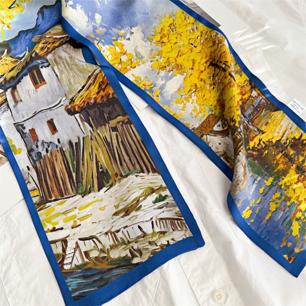 MaraSilk Pure Mulberry Silk Scarf - Ribbon Satin MS643