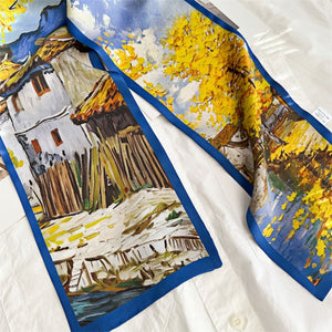 MaraSilk Pure Mulberry Silk Scarf - Ribbon Satin MS643