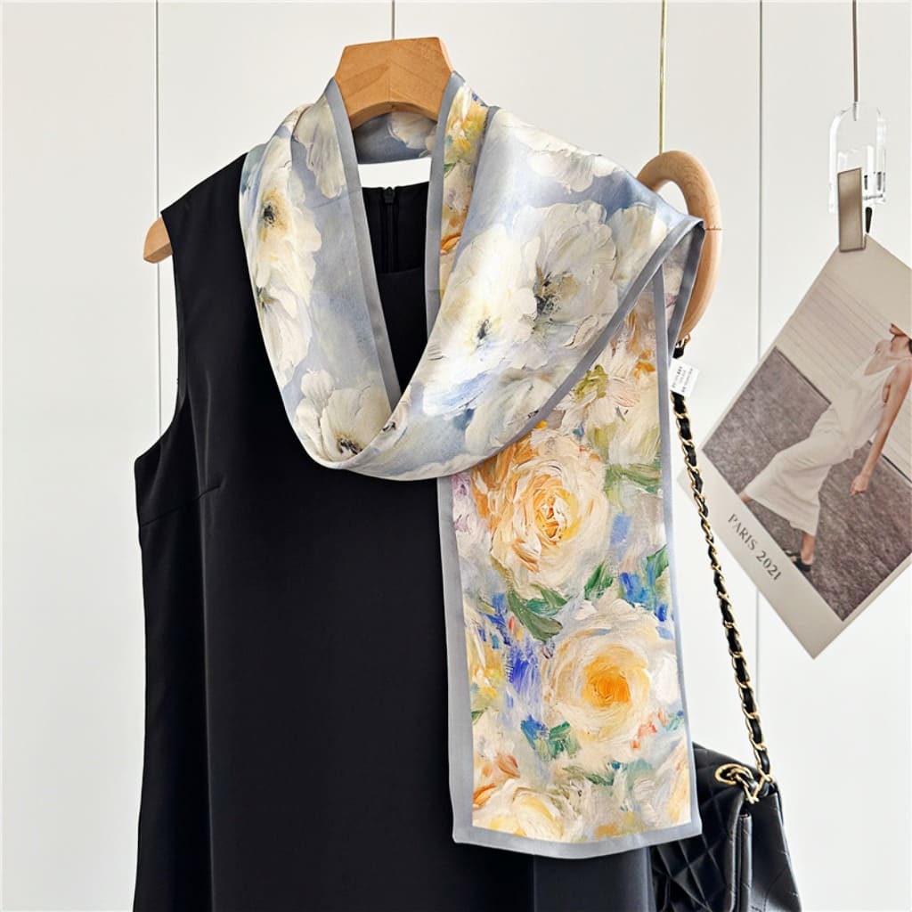 MaraSilk Pure Mulberry Silk Scarf - Ribbon Satin MS643