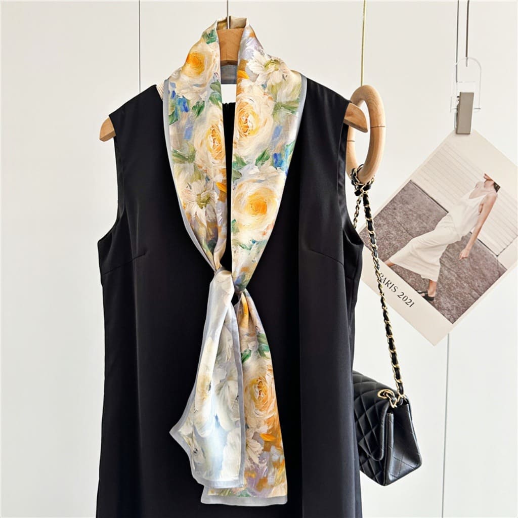 MaraSilk Pure Mulberry Silk Scarf - Ribbon Satin MS643
