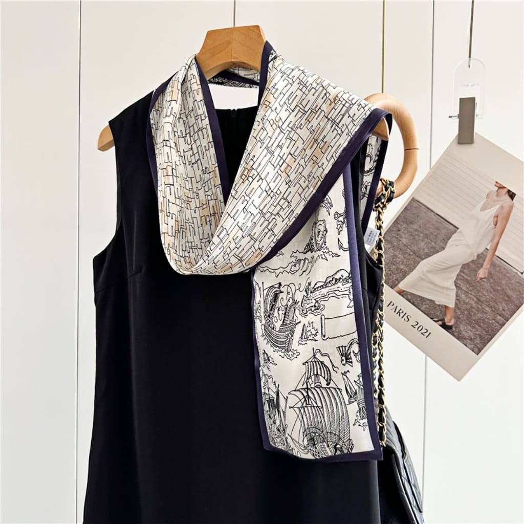 MaraSilk Pure Mulberry Silk Scarf - Ribbon Satin MS643