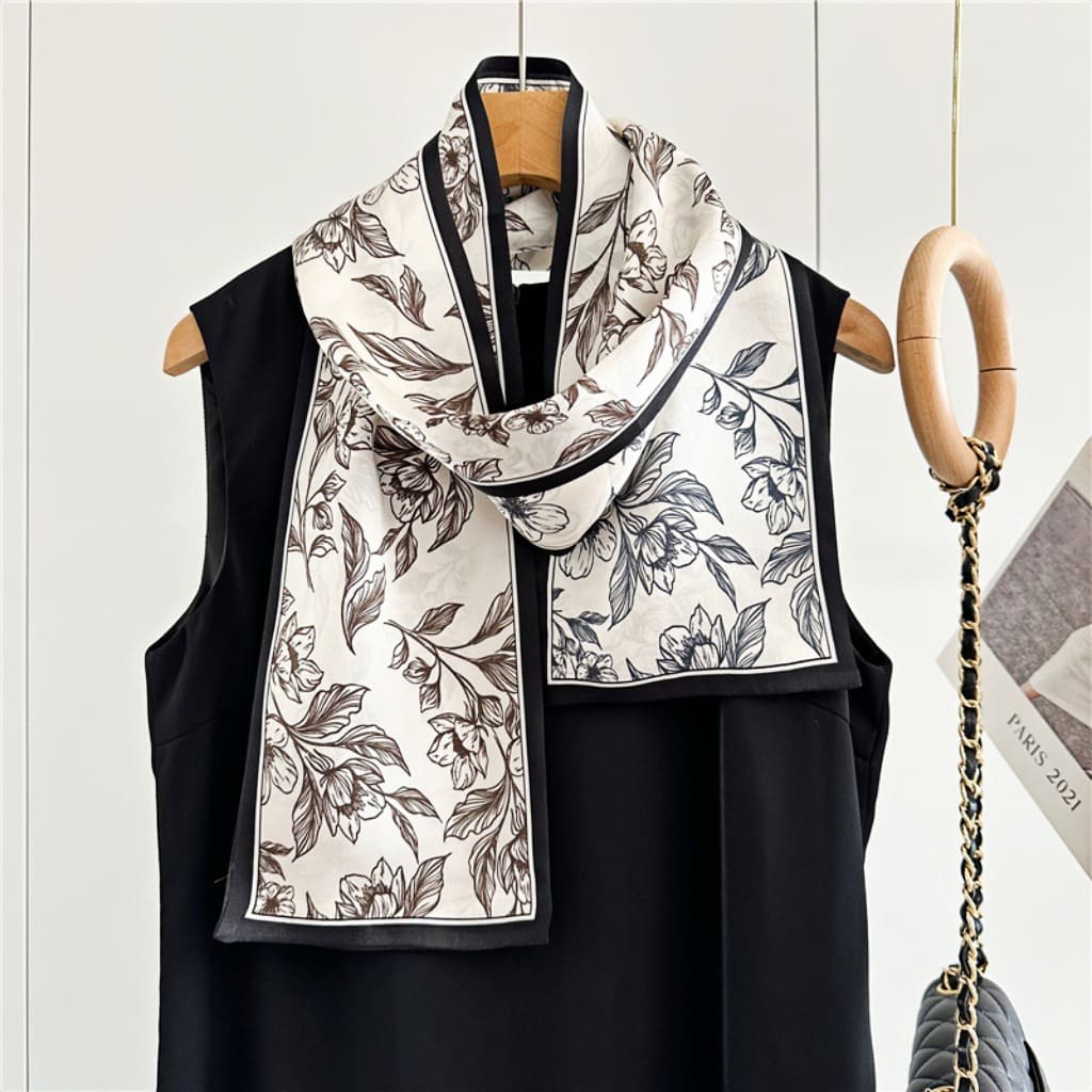 MaraSilk Pure Mulberry Silk Scarf - Ribbon Satin MS643