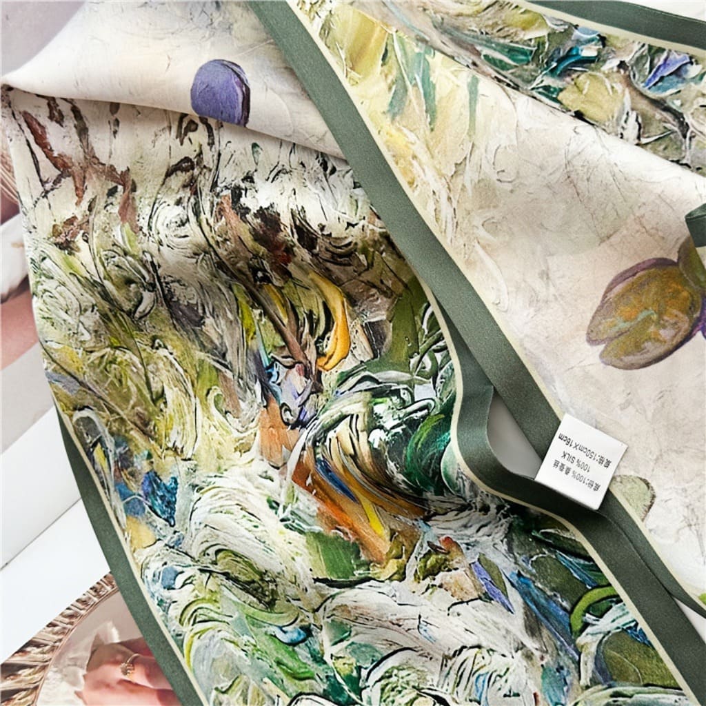 MaraSilk Pure Mulberry Silk Scarf - Ribbon Satin MS643