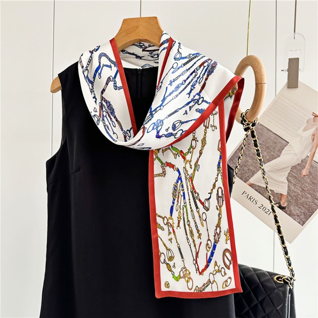 MaraSilk Pure Mulberry Silk Scarf - Ribbon Satin MS643