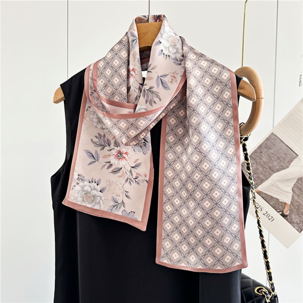 MaraSilk Pure Mulberry Silk Scarf - Ribbon Satin MS643