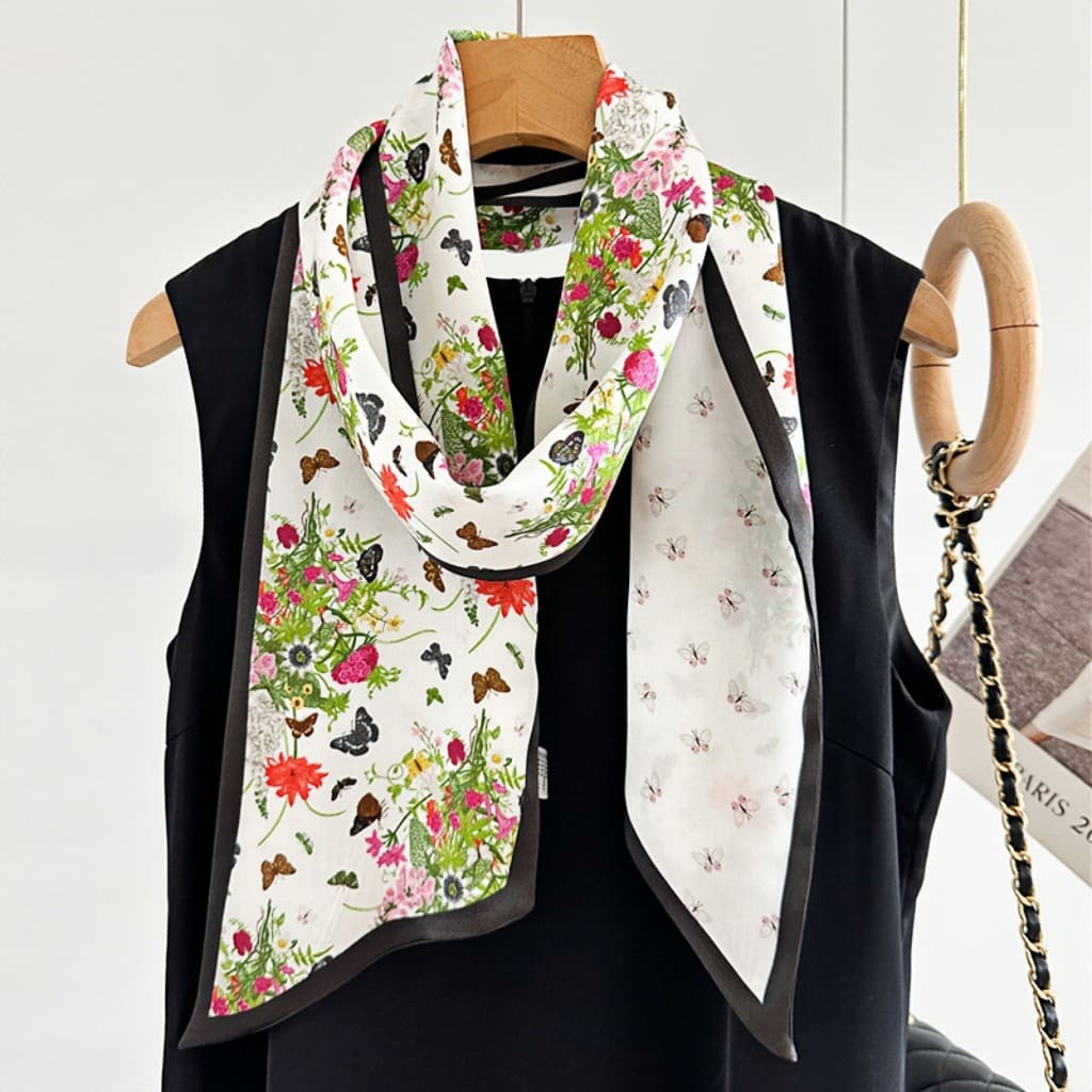 MaraSilk Pure Mulberry Silk Scarf - Ribbon Satin MS644