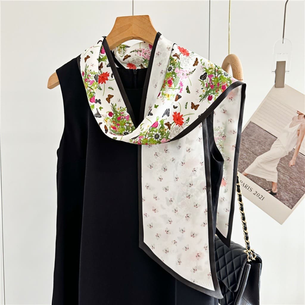 MaraSilk Pure Mulberry Silk Scarf - Ribbon Satin MS644